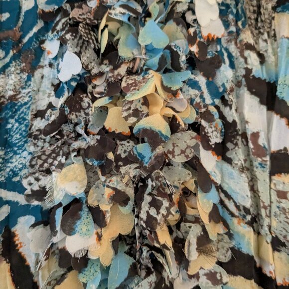 VIOLET & CLAIRE Women's Long Sleeve Crinkled Blouse Top Size XL Multi-Print - Picture 4 of 8